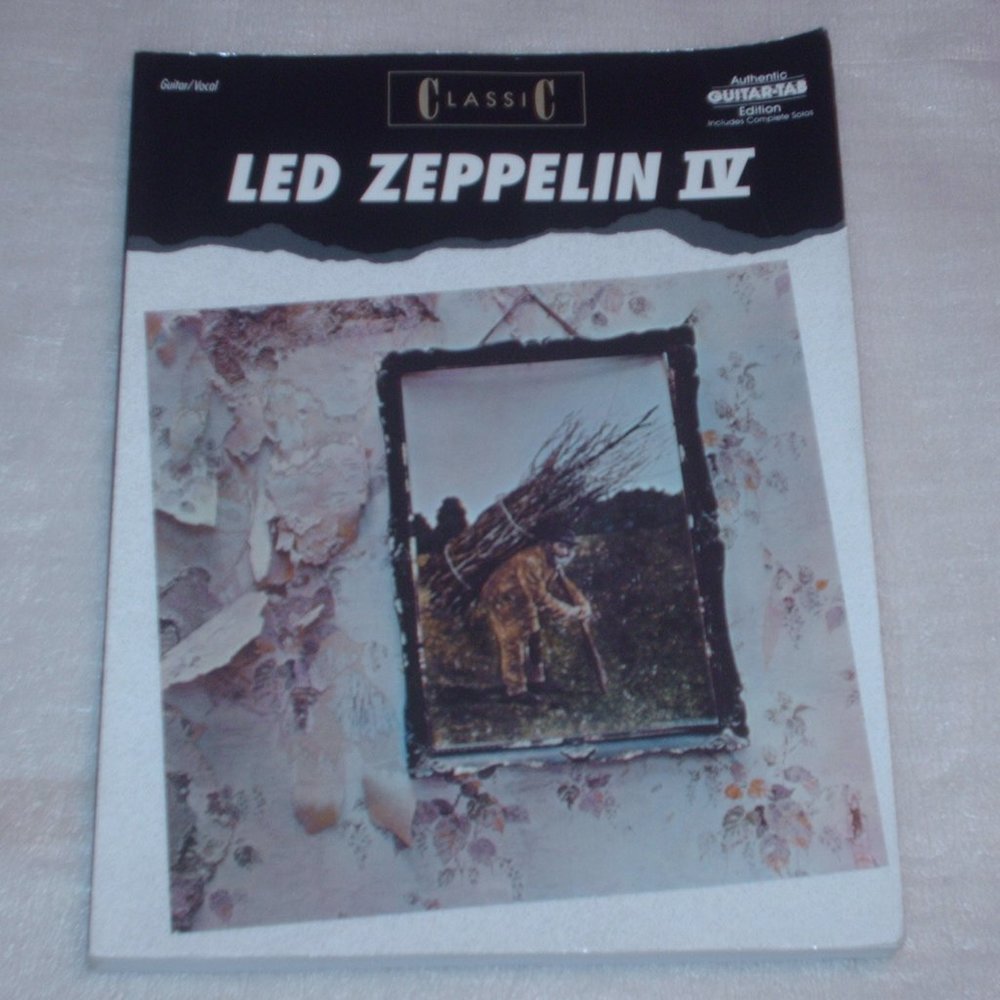Classic Led Zeppelin IV Guitar vocal music book w/ complete solos